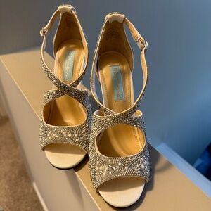 Blue by Betsy’s Johnson Beaded stilettos